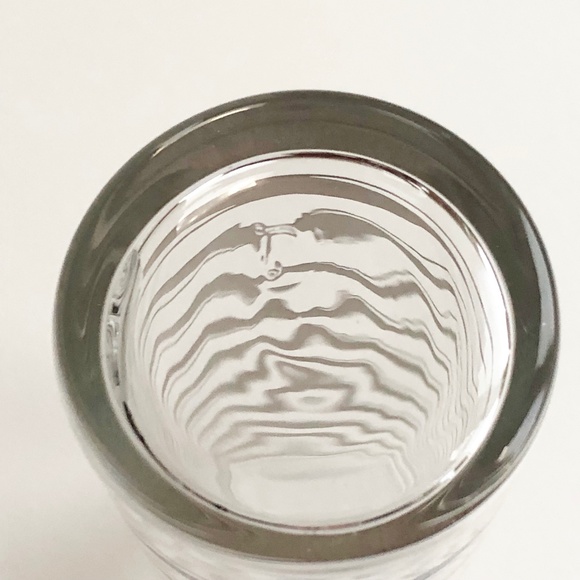 VTG Set 7 Libbey "Element" Tom Collins Ice Tea Glasses Diagonal Silver Stripes - Picture 4 of 12